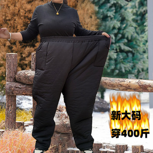 胖妈妈秋冬加绒加厚中老年女棉裤 奶 60708090岁老人太太加肥特大码