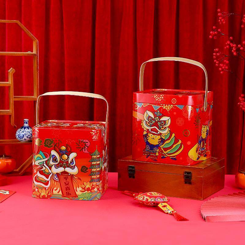 新年大礼盒手提礼品盒大容量零食点心包装盒空箱子订婚喜糖铁皮桶,厨房/烹饪用具,点心包装盒/包装袋,淘宝优惠券,粉丝福利购,淘宝优惠卷