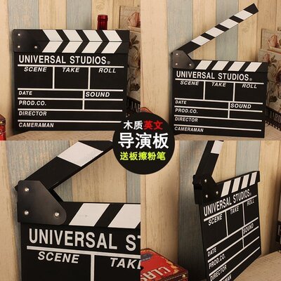 导演场记板板子剧组开机电影打板器影楼婚纱拍板卡板旅拍摄影道具