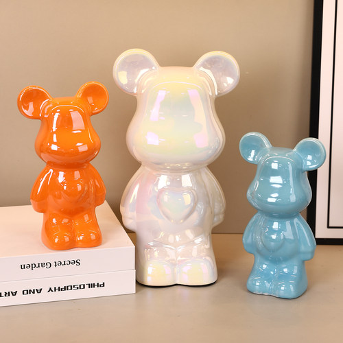 新款陶瓷暴力熊流体熊摆件