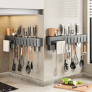免打孔厨房多功能置物架刀具菜刀筷子一体收纳架 厨房刀架壁挂式