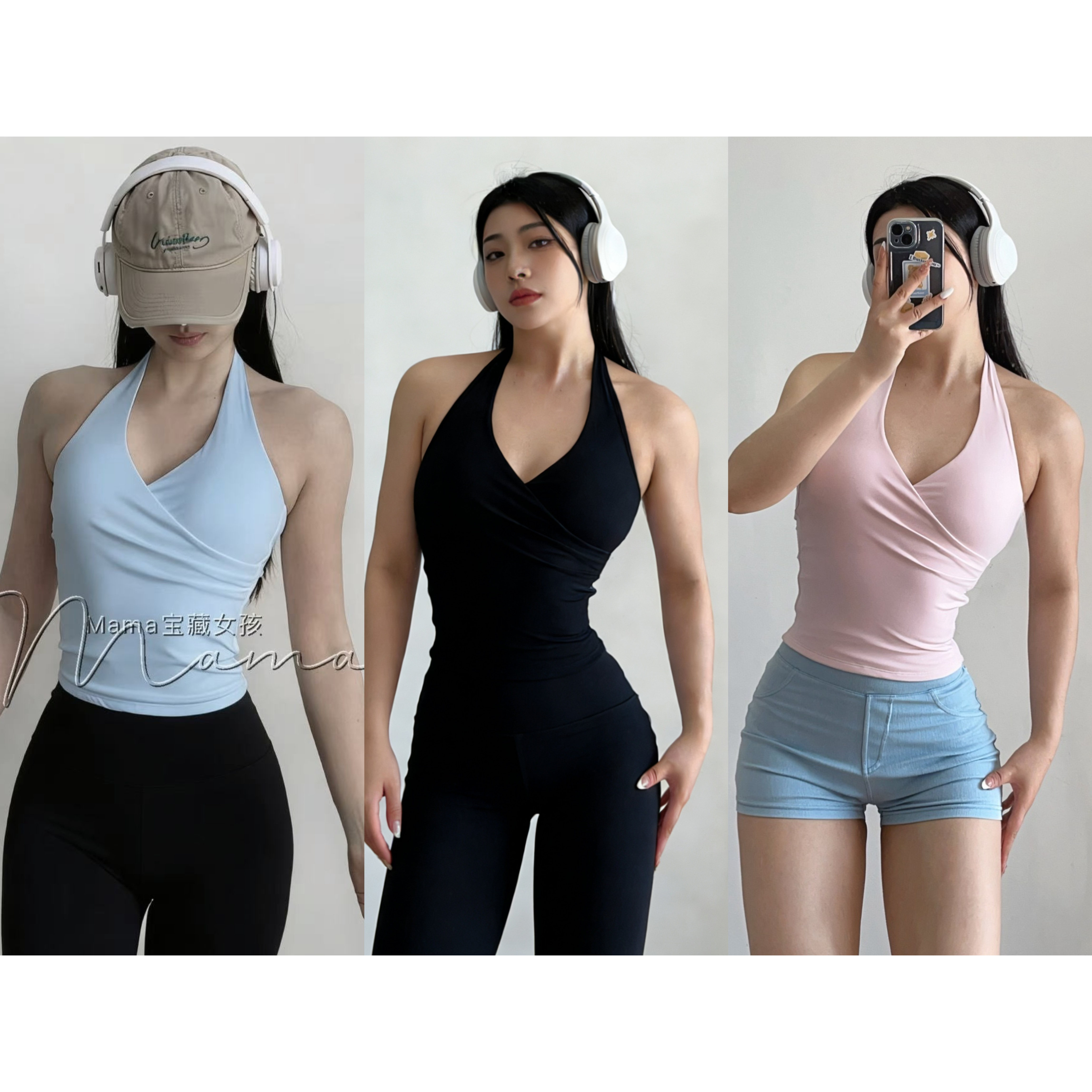 宝藏女孩CSB~V领交叉挂脖背心含胸垫瑜伽服速干运动健身服上衣,运动/瑜伽/健身/球迷用品,瑜伽背心,淘宝优惠券,粉丝福利购,淘宝优惠卷