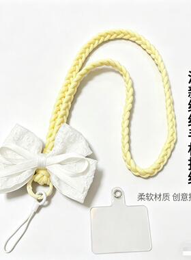 高颜值蝴蝶结编织挂绳挂脖绳防丢神器风扇挂绳学生卡套通用