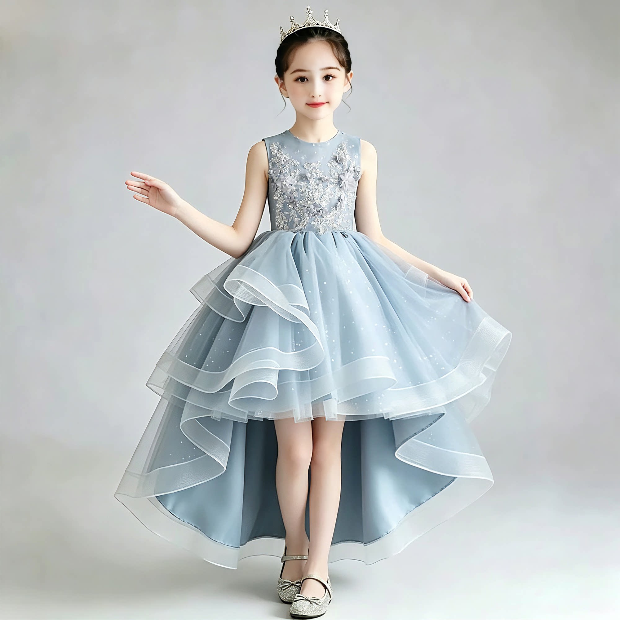 儿童礼服公主裙高端女童钢琴演奏图片