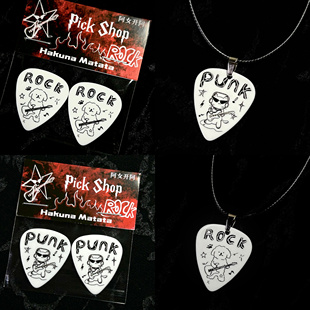 贝斯小猫贝斯小狗原创拨片赛璐珞拨片项链小众设计双面图案