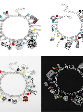 美剧 怪奇物语4手链 Stranger Things灯泡斧头磁带自行车组合手链