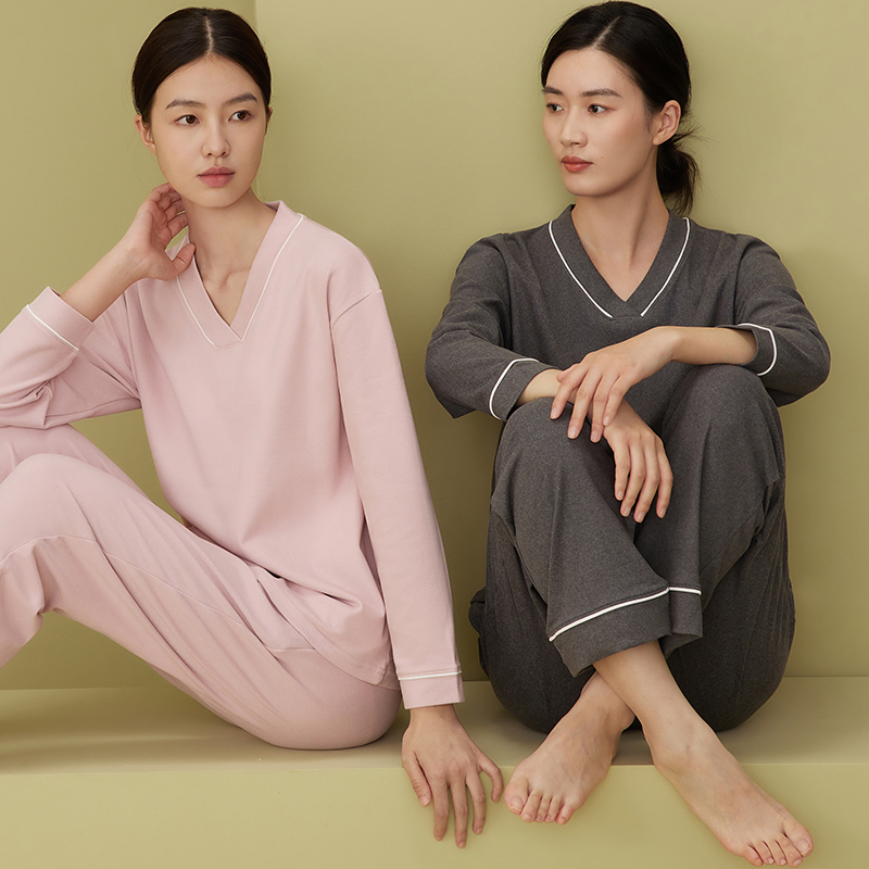 思篇女士热咖绒加厚家居服套装