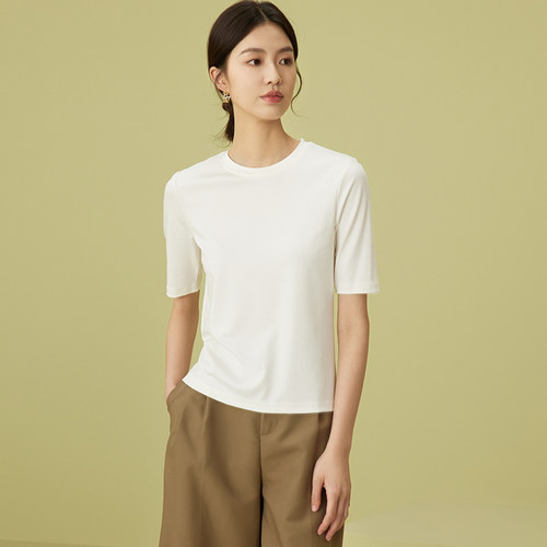 思篇五分袖韩版薄款简约T恤