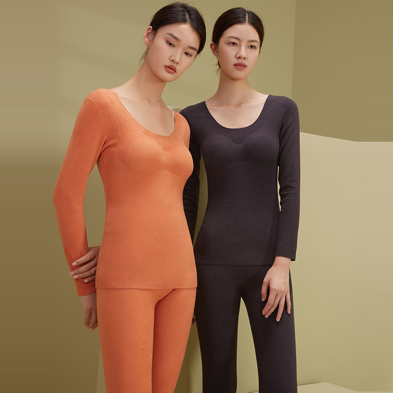 免穿文胸带胸垫膨体抗菌保暖上衣