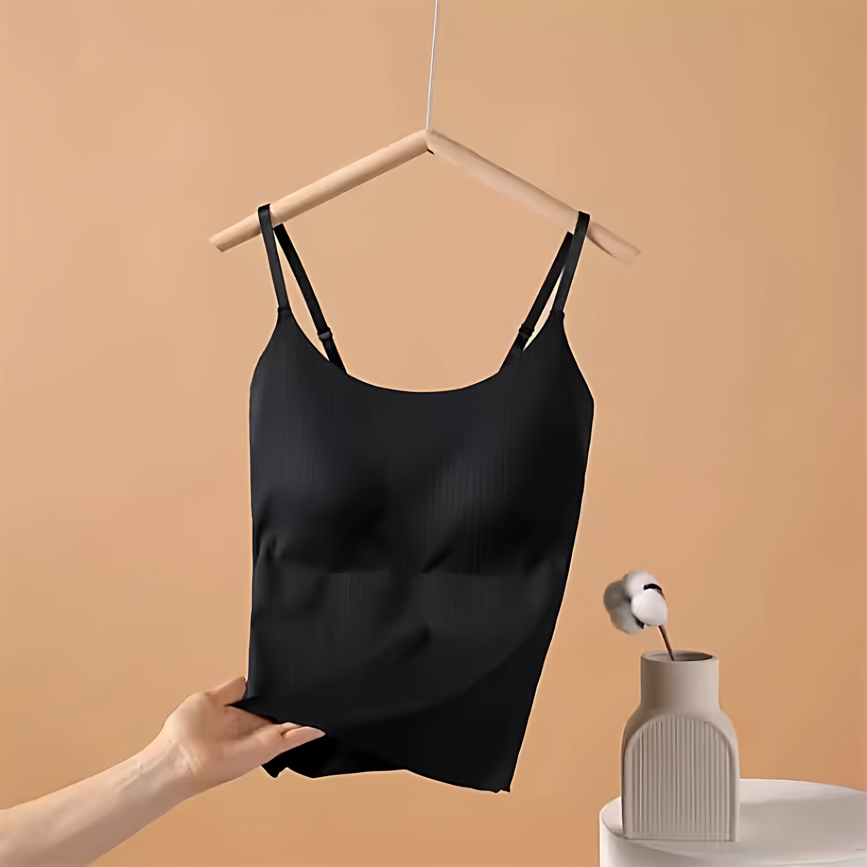 Ice Silk Camisole for Women 2026 Summer Beautiful Back Underwear with Built-In Chest Pads Seamless Base Layer Outerwear Top Autumn