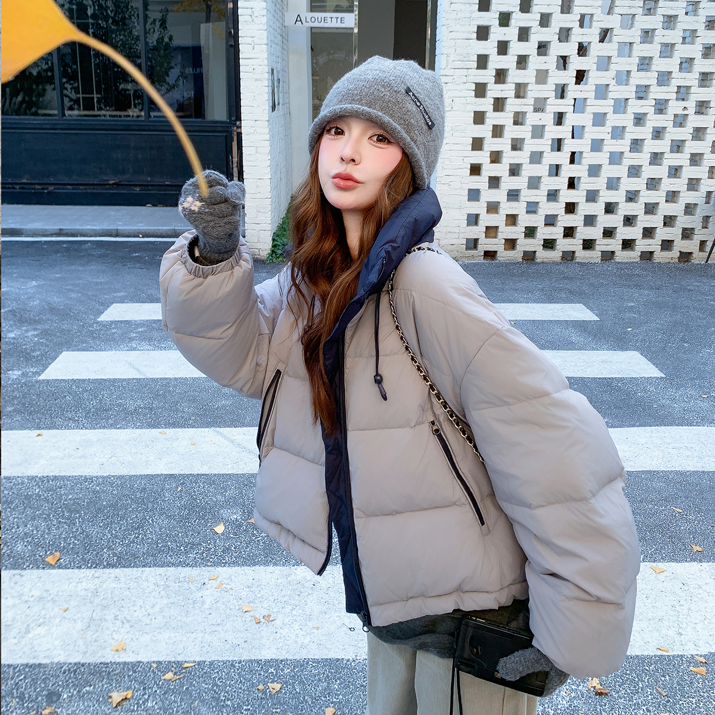 现货主推爆款撞色羽绒服1839#P255-K355