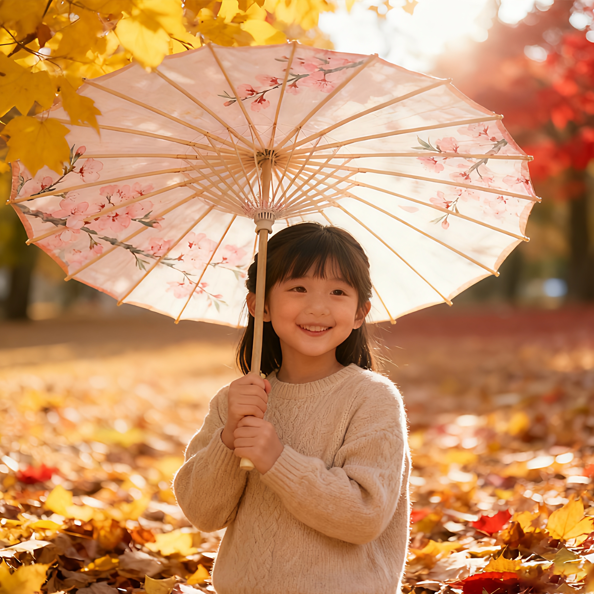 儿童舞蹈伞女童汉服摄影古风雨伞