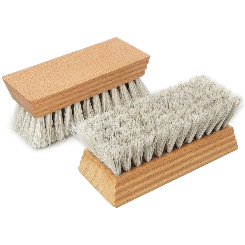 鞋刷浓密毛质鞋刷 优质漂白马毛刷 马毛鞋刷 马毛软毛刷 外贸鞋刷