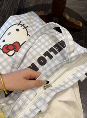 2025新款帆布包带拉链女士韩系ins风帆布包单肩包便携学生