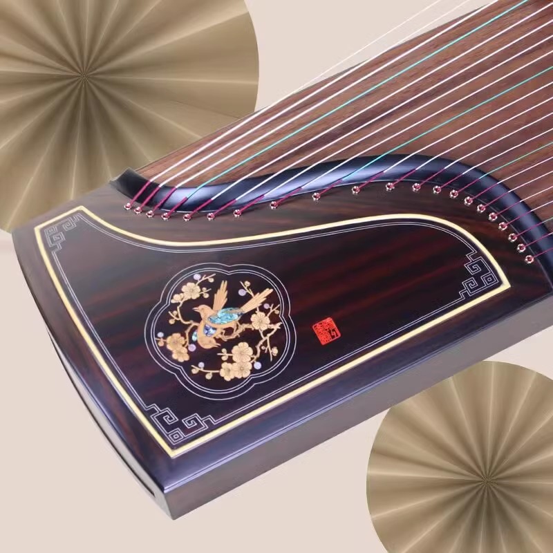 金韵古筝喜鹊登梅乐器琴黑檀挖嵌扬州十大品牌民族乐器考十级古筝