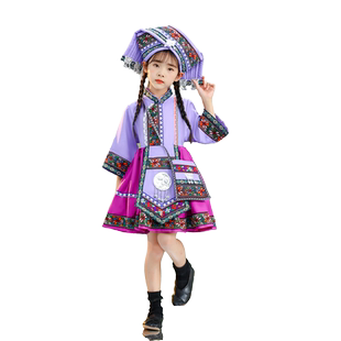 三月三少数民族服装儿童广西壮族幼儿园男女童衣服日常苗族哈尼族