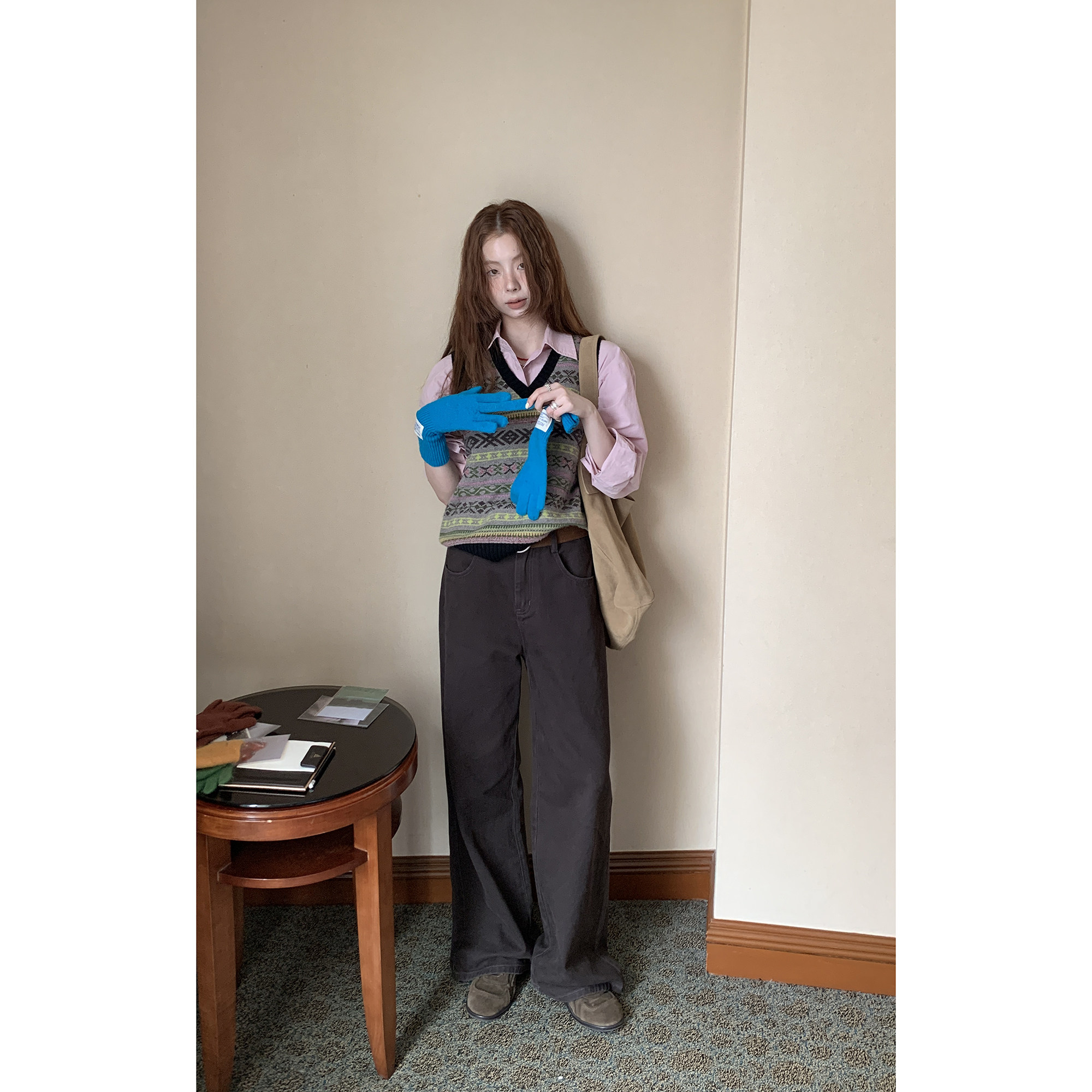 HelloooEat женская рубашка однотонная для офиса 2024 осень-зима французский классический стиль длинный рукав