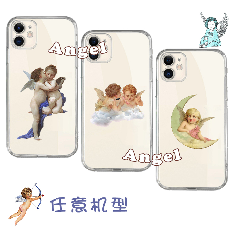 Angle天使适用苹果13华为vivo小米11oppo透明三星S10一加9手机壳