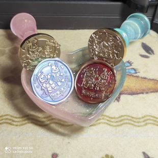 ▲猫殿▲熊兔圆舞曲 火漆印章 原创章子现货 手账素材 礼物封口贴