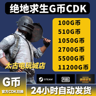 PUBGG币绝地求生G币金币吃鸡gb游戏币皮肤点卷官方充值兑换码CDK