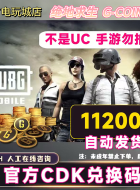 PUBGG币CDK绝地求生G币兑换码游戏币端游吃鸡金币皮肤点券gb充值