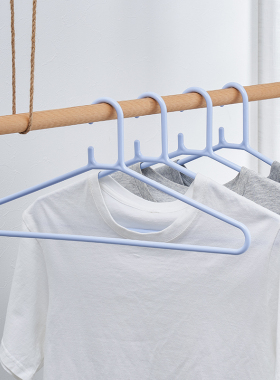 汇丰信佳 6个装家用简约塑料衣架衣撑子衣挂衬衫衣架44cm