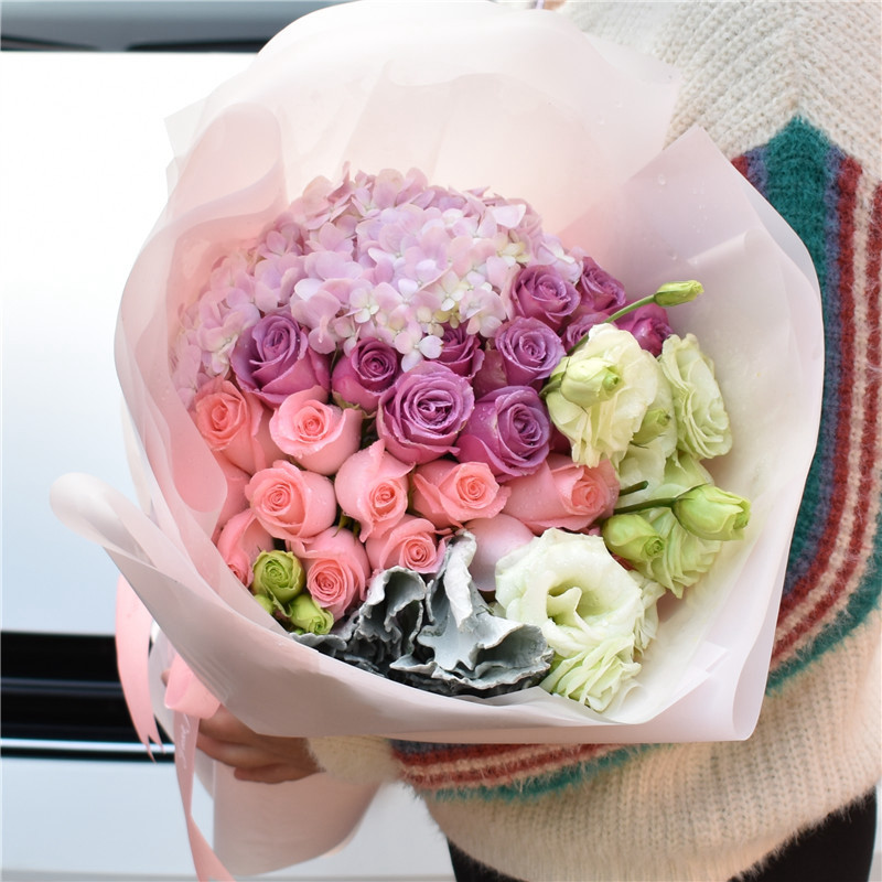 向日葵玫瑰混搭花束生日鲜花速递石家庄同城廊坊燕郊唐山邢台邯郸