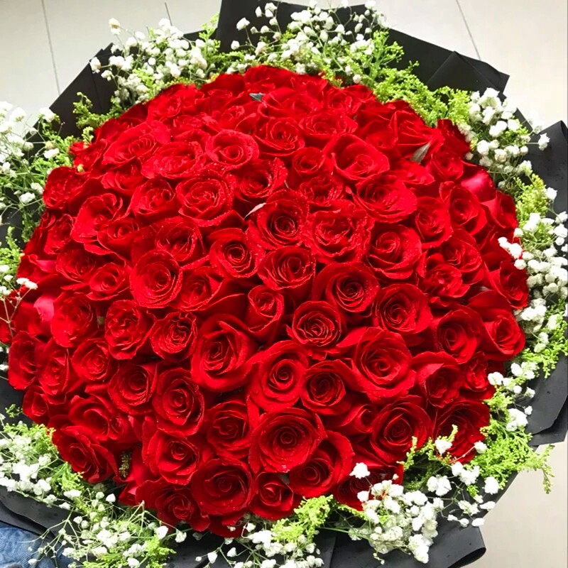 99朵玫瑰花束生日鲜花速递同城南京苏州无锡常州徐州扬州镇江南通