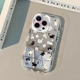 卡通小猫镜面适用iphone16promax手机壳13可爱女12 11硅胶15防摔