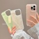 果冻色韩系泼墨苹果适用苹果16promax手机壳15iphone14保护套13女