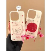 英文线条苹果iPhone 16promax手机壳适用苹果15promax白底imd套14