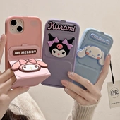 折叠支架立体美乐蒂iPhone15手机壳适用苹果14 13promax皮质