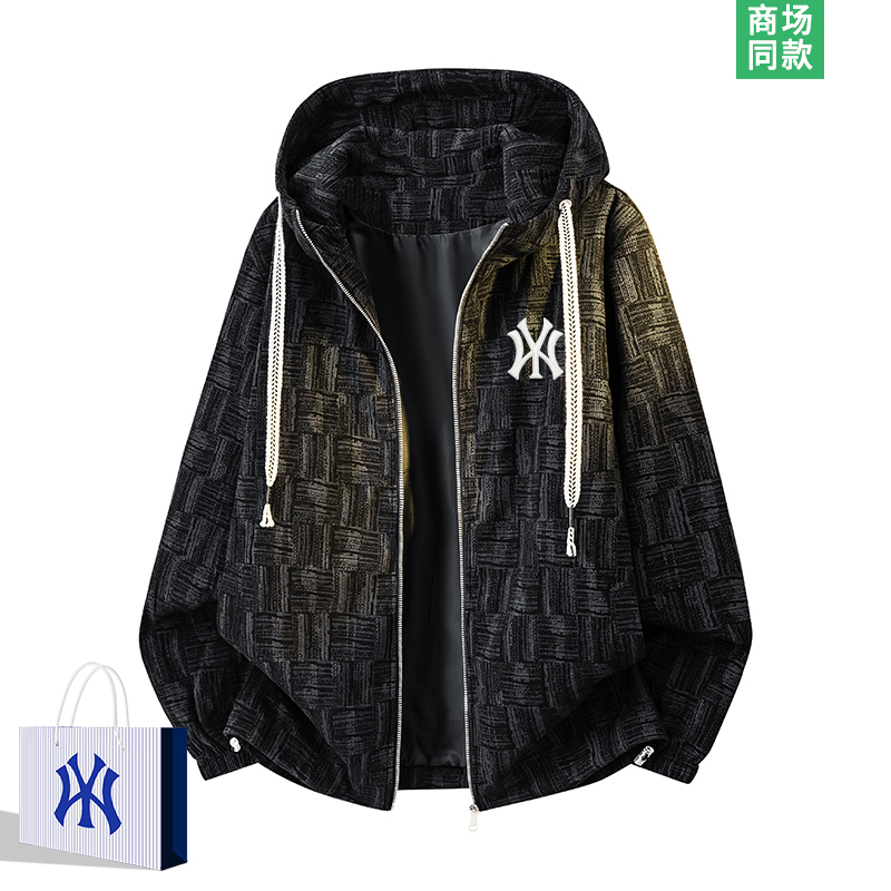 开衫卫衣男款美式潮牌连帽外套