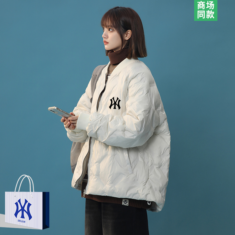 棒球领棉服外套女士保暖棉衣