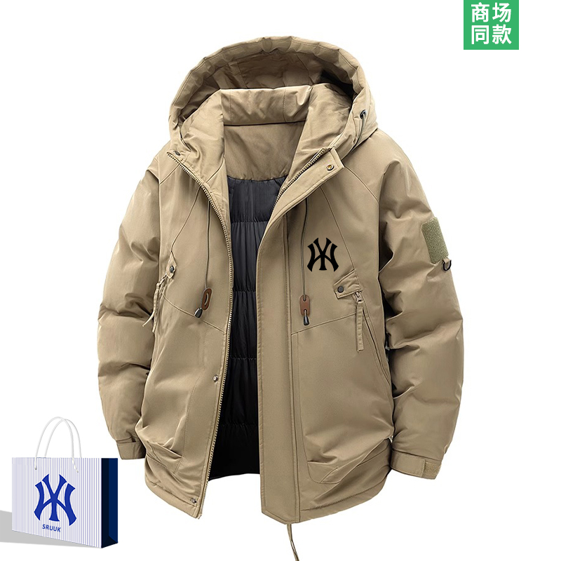 连帽棉服男士加厚工装棉衣外套