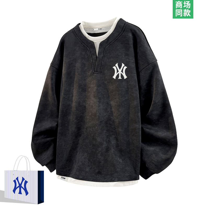 奥莱精品 | 高级感 | 商场撤柜 | 假两件卫衣男士潮牌扎染打底衫