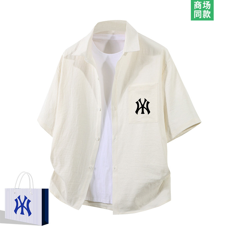 【奥特莱斯】衬衫女2025新款轻奢高级感衬衣女款夏季潮牌翻领t恤