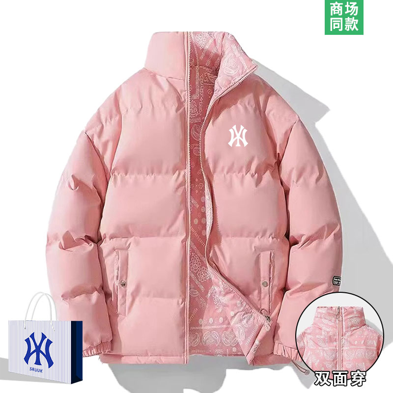 双面穿棉服男女款立领棉衣外套