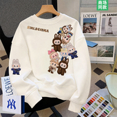 奥莱专场 拉布布潮牌卫衣男士 2026秋冬新款 宽松大码 圆领套头衫