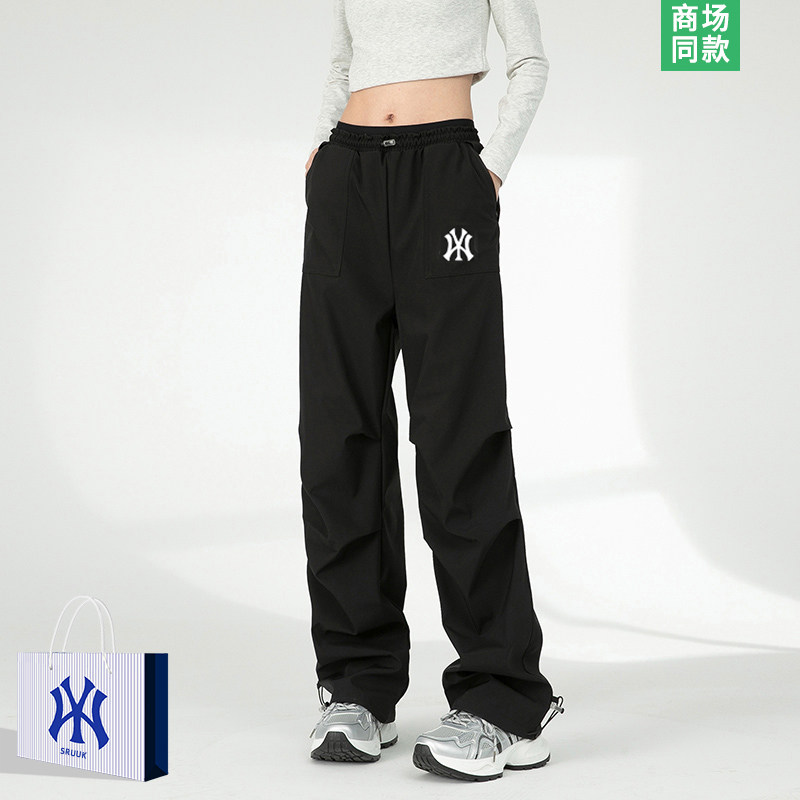 【一折专区】户外冲锋裤女士夏季新款潮牌刺绣伞兵裤直筒休闲裤子