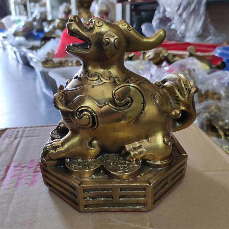 乾坤铜八卦貔貅摆件招财中式镇宅玄关对门办公室客厅财位炒股礼品