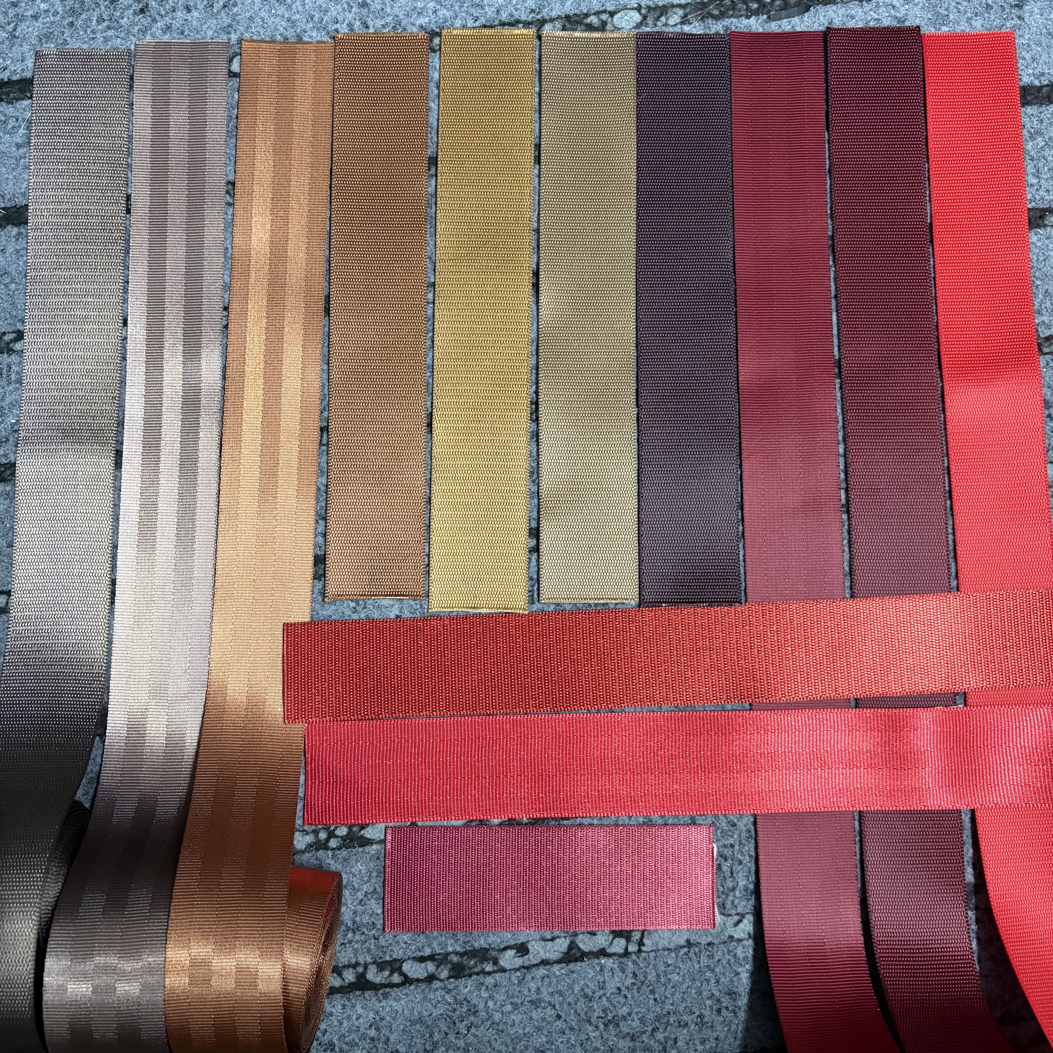 原车欧标国标汽车安全带个性化棕色安全带织带改装辅料适用于奔驰