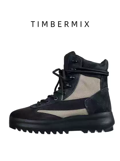 Kanye S5 Boots Season 5 Martin Boots for Men, Street High-Top Shoes, Autumn and Winter Thick-Soled Outdoor Boots, Trendy Short Boots