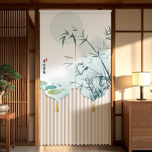 防蚊门帘隔断帘2025新款新中式蕾丝免打孔厨房卧室挡风隐私遮挡帘