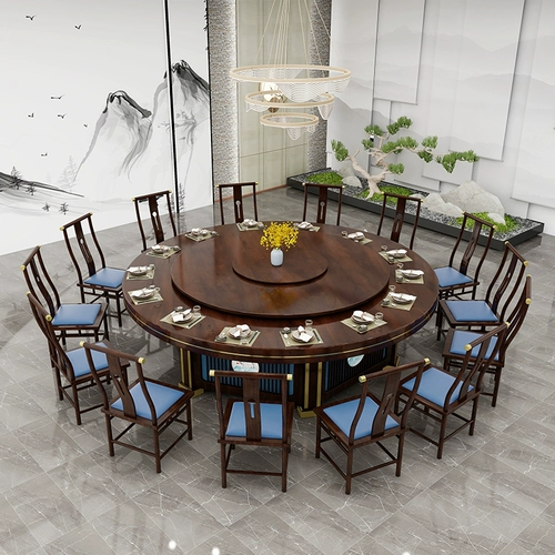 Отель Electric большой круглый столик современный китайский гостиничный ресторан Hotpot Стол Стол 15 человек вокруг большого стола 20 человек 20 человек