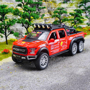 新款车致1:28皮卡猛禽F150涂装版带声光车儿童玩具仿真合金车模型