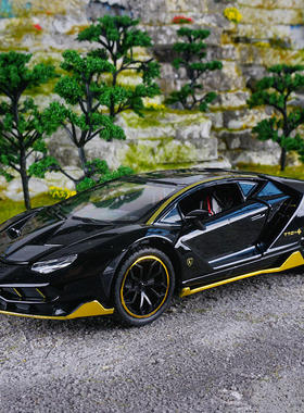 新款车致1:24 兰博LP770声光车儿童玩具超跑仿真合金汽车模型摆件