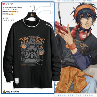 JOJO的奇妙冒险纳兰迦小飞机黄金之风周边圆领宽松长袖T恤卫衣dt