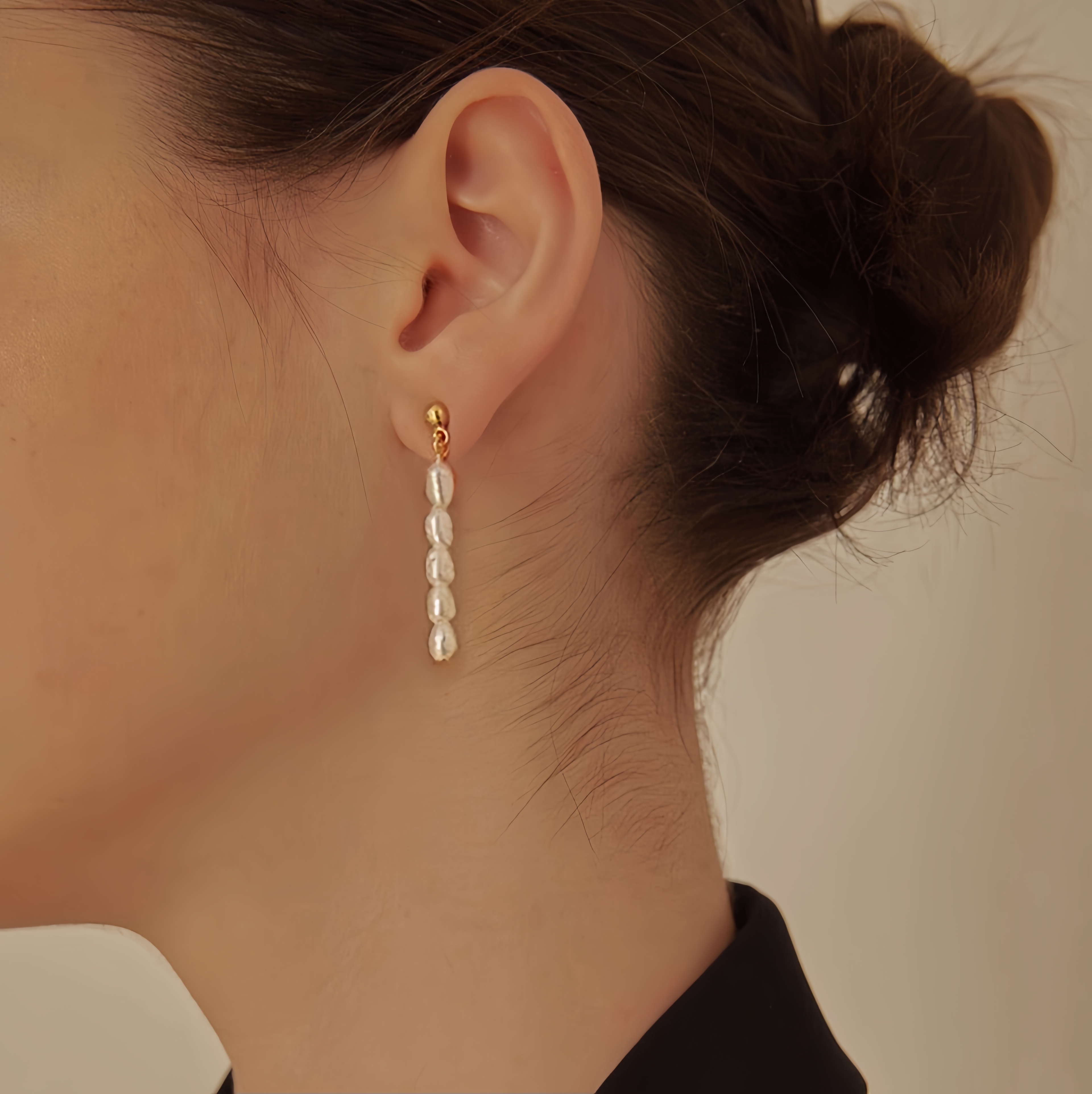 KOCH冷淡风银针女天然淡水珍珠