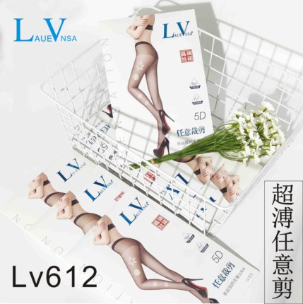 LV612超薄5D天鹅绒高弹任意剪防勾丝夏光腿神器黑丝LaueVnsa 612